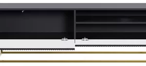 Mueble Tv Rack Laqueado Negro
